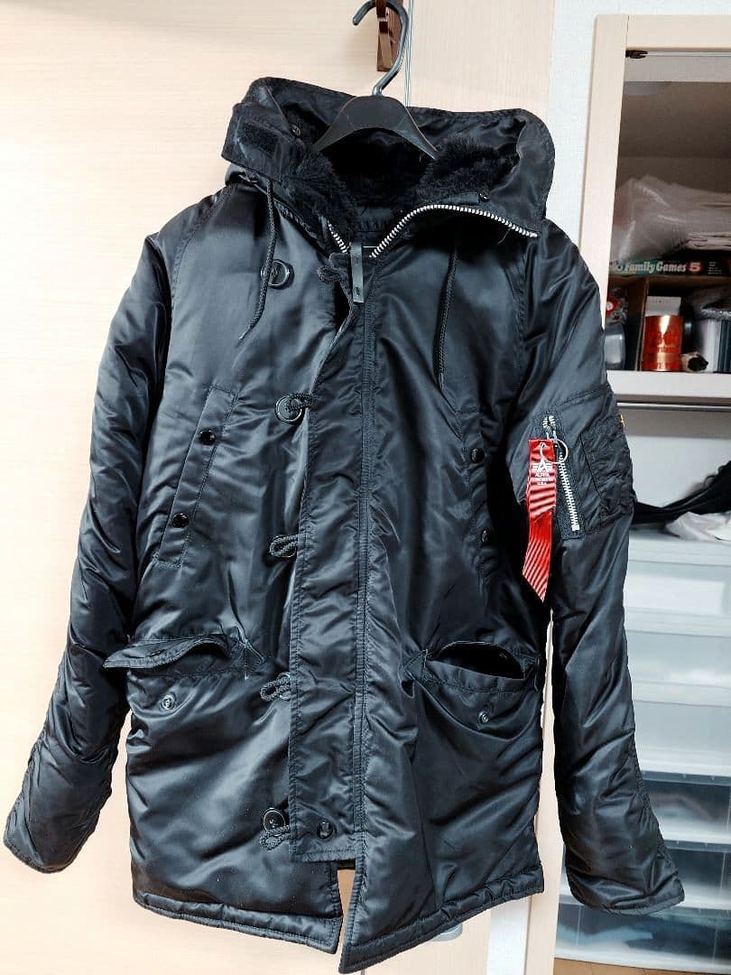 【美品】アルファインダストリーズ　N-3B オールブラック