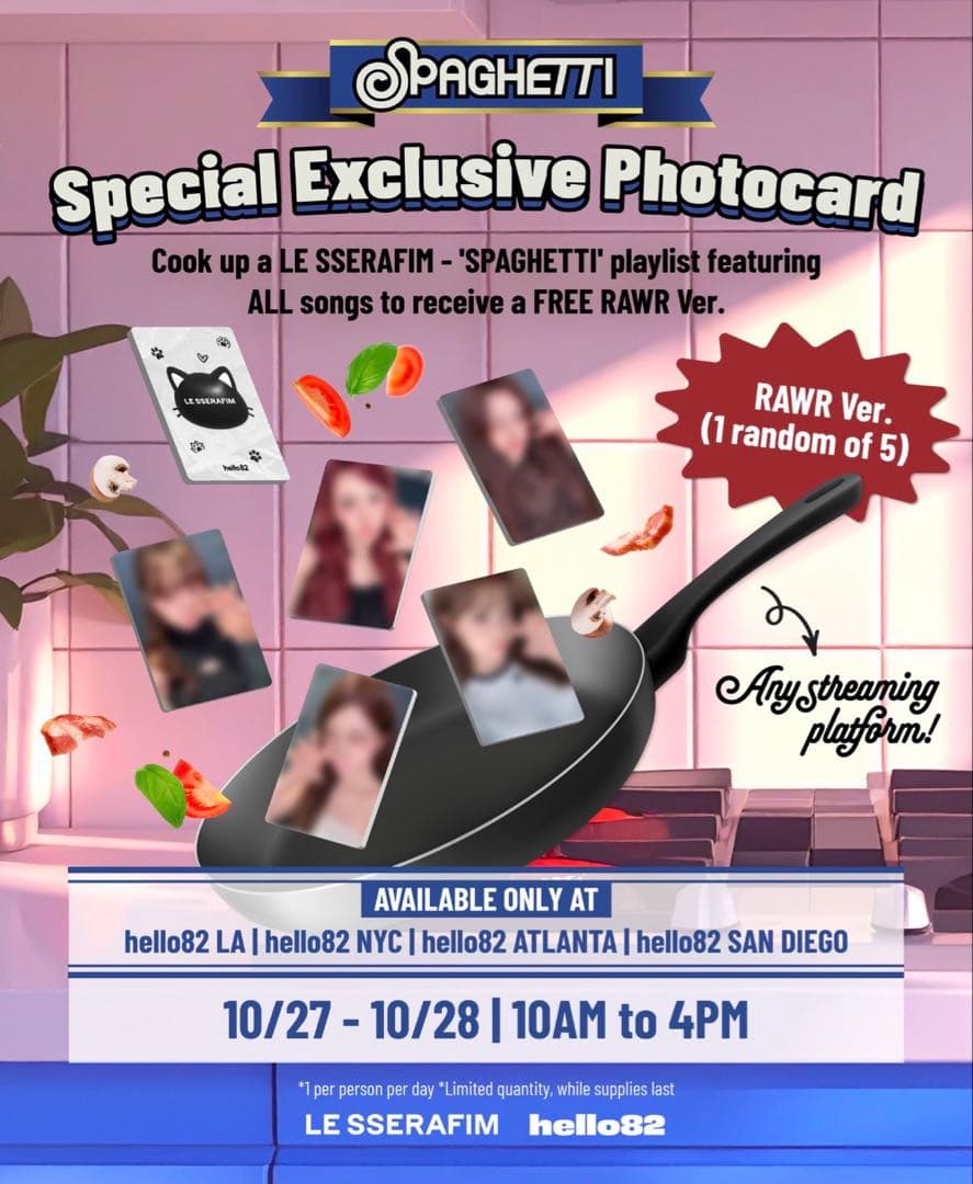 ルセラフィム チェウォン SPAGHETTI hello82 US 限定 トレカ