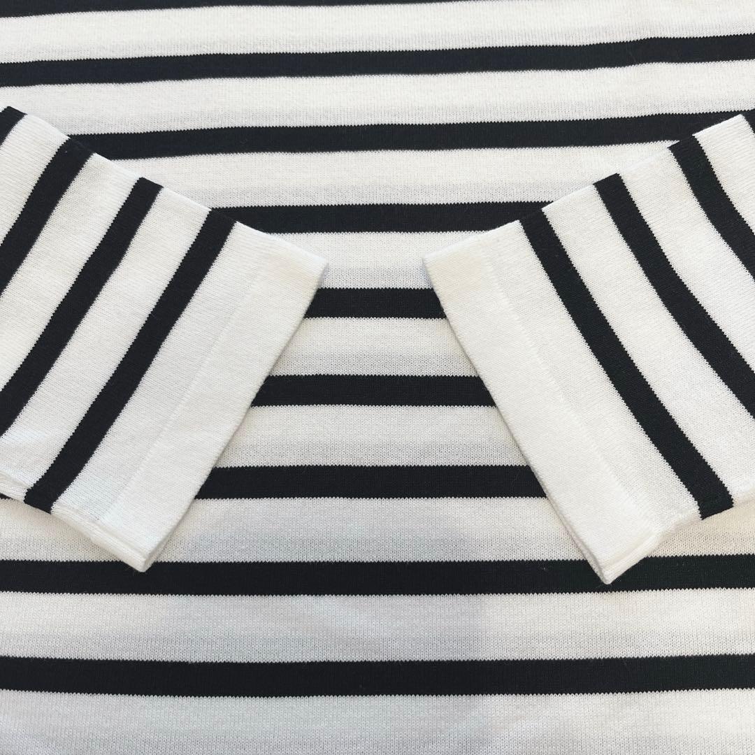 2025 イエナ SEATTLE度詰めボーダーボートネックニット