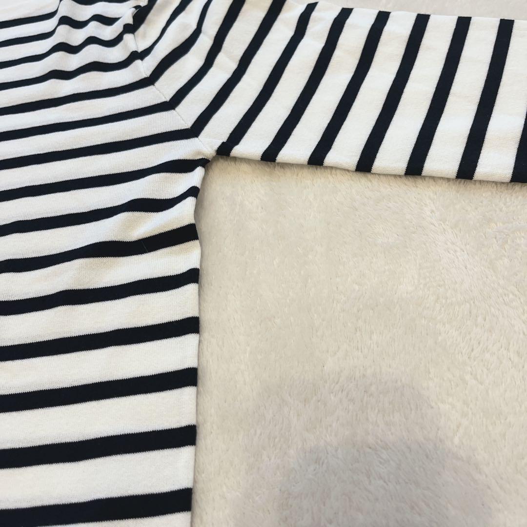 2025 イエナ SEATTLE度詰めボーダーボートネックニット