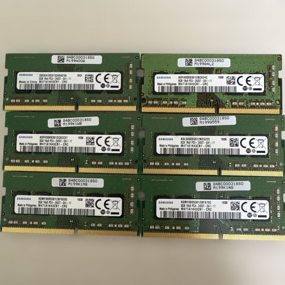 SAMSUNG 8GB PC4-2400T 6枚