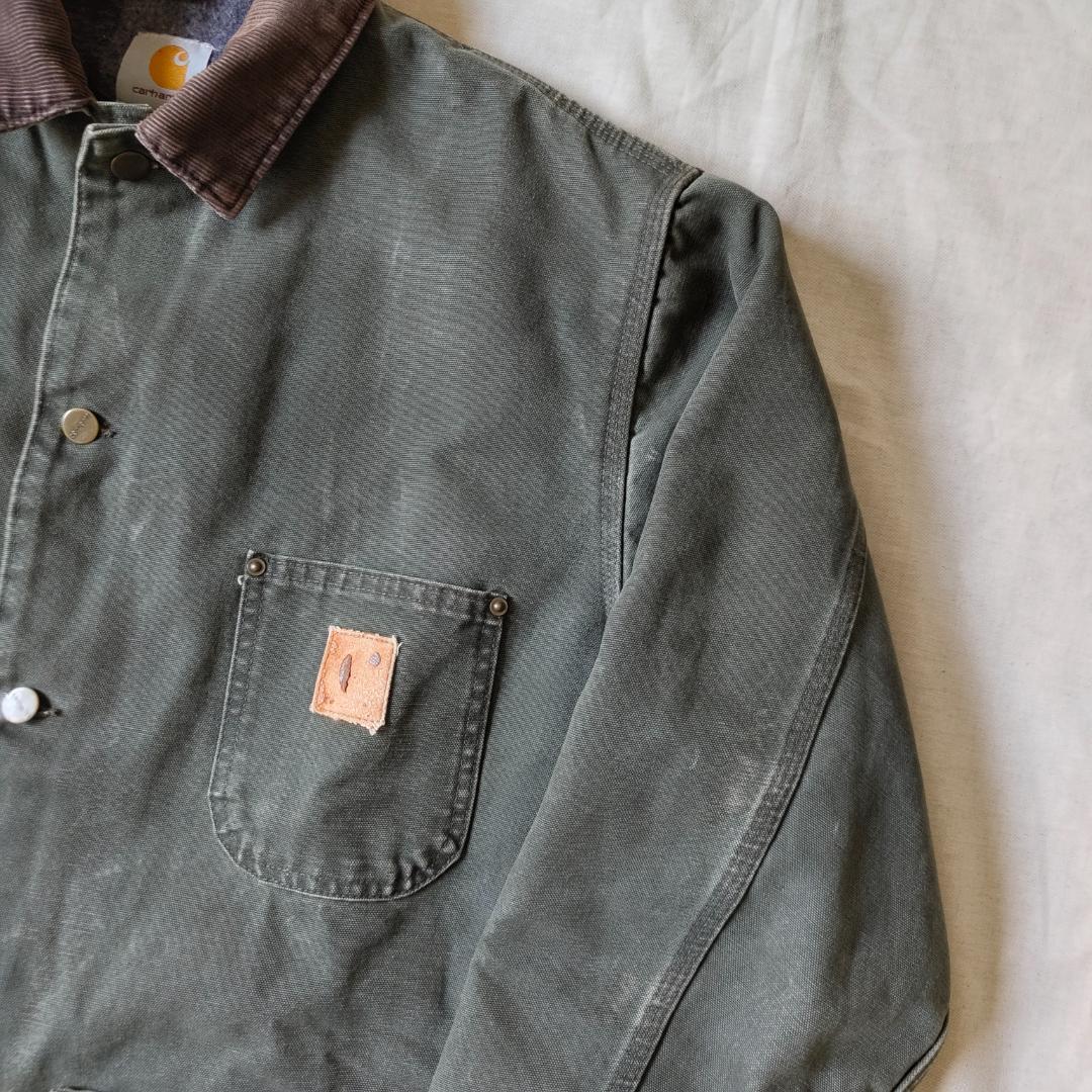 90s00s アメリカ製 カーハート チョアコート モス カーキ C02 MOS