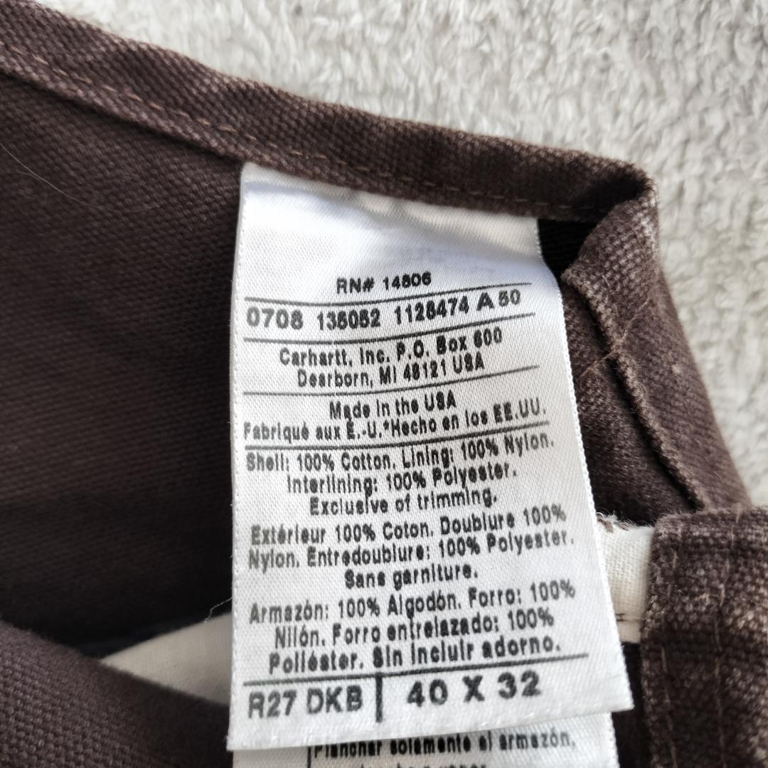 やなさん^_^USA製 00s カーハート ダブルニー オーバーオーR27