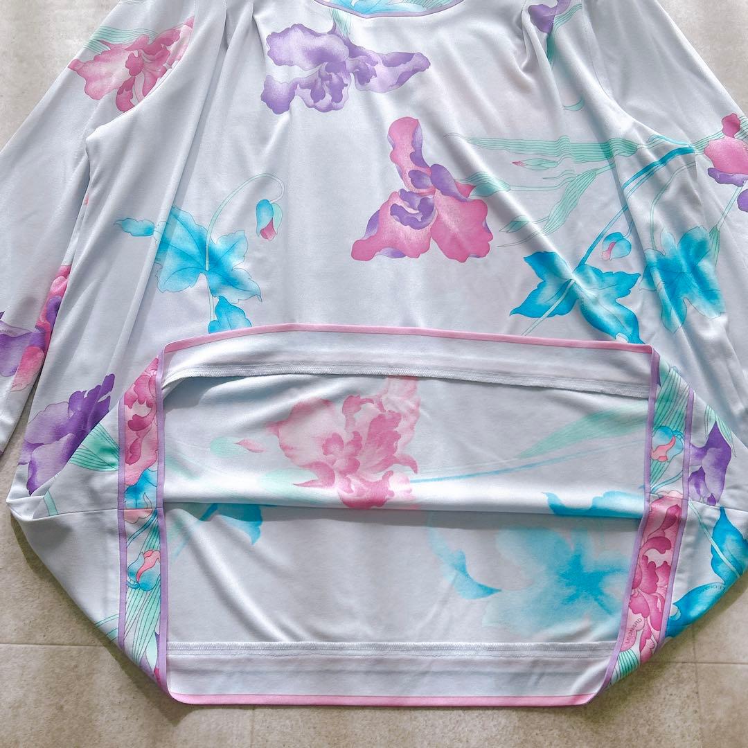 近年 LEONARD レオナール チュニック カットソー　トリム カンカン 44