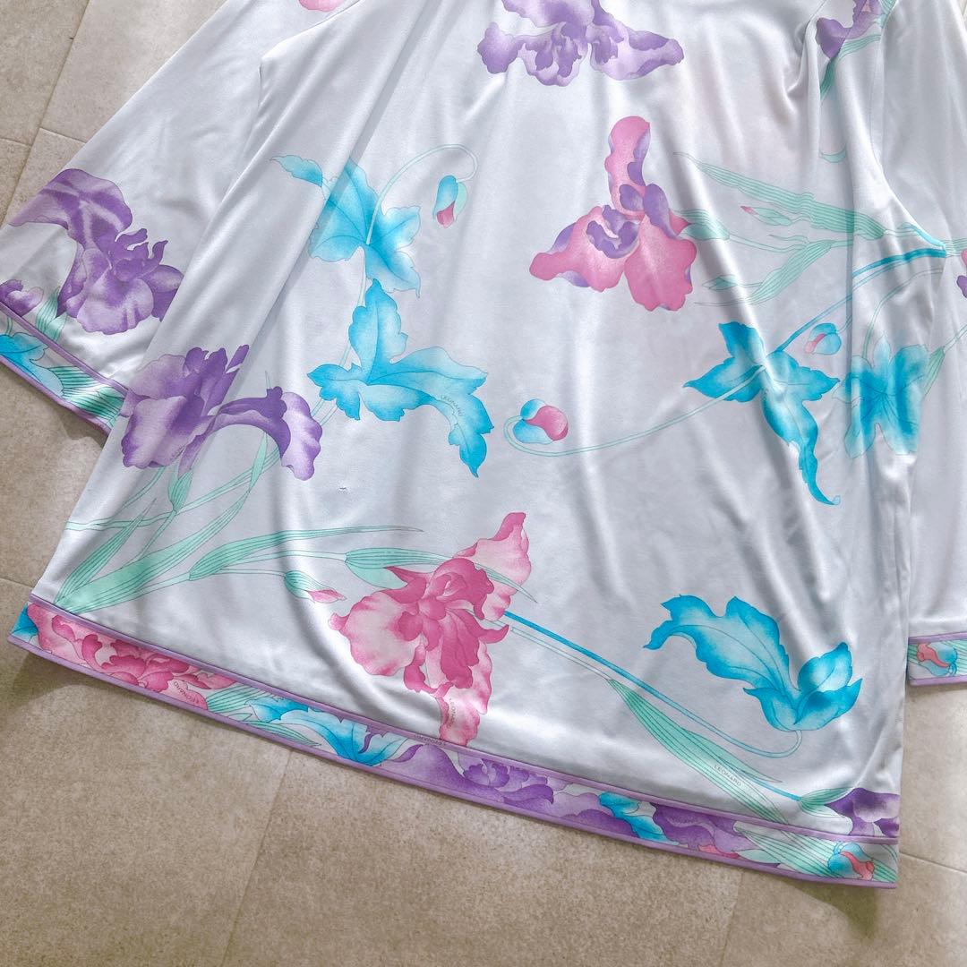 近年 LEONARD レオナール チュニック カットソー　トリム カンカン 44