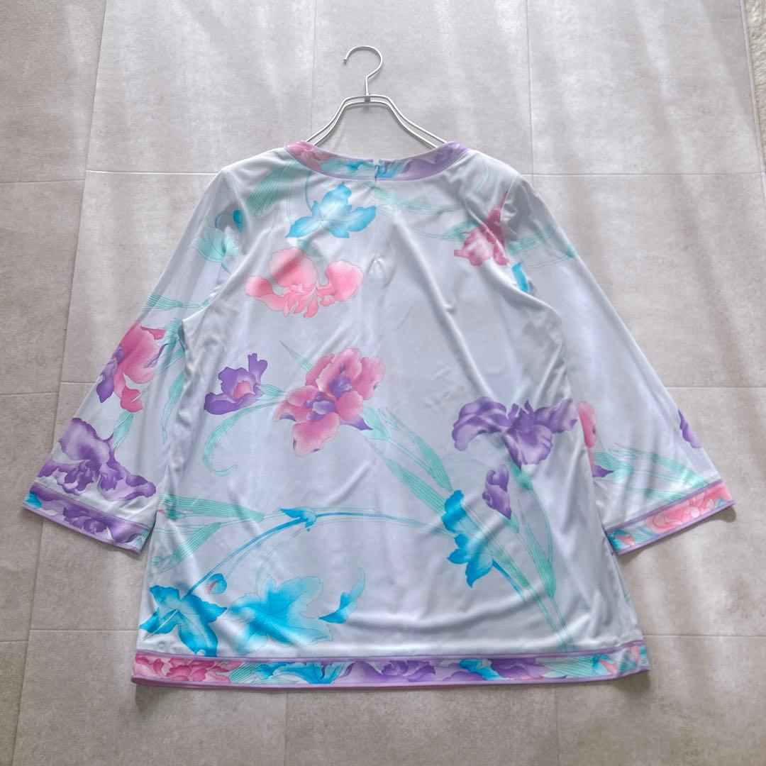 近年 LEONARD レオナール チュニック カットソー　トリム カンカン 44