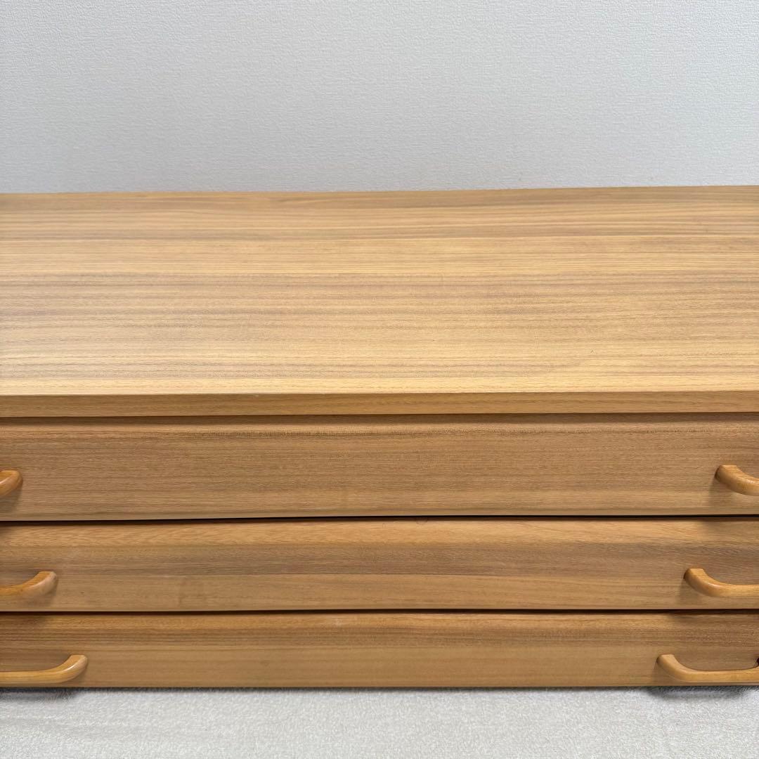 起立木工 桐 チェスト　3段　天然木　タンス　北欧　大塚家具