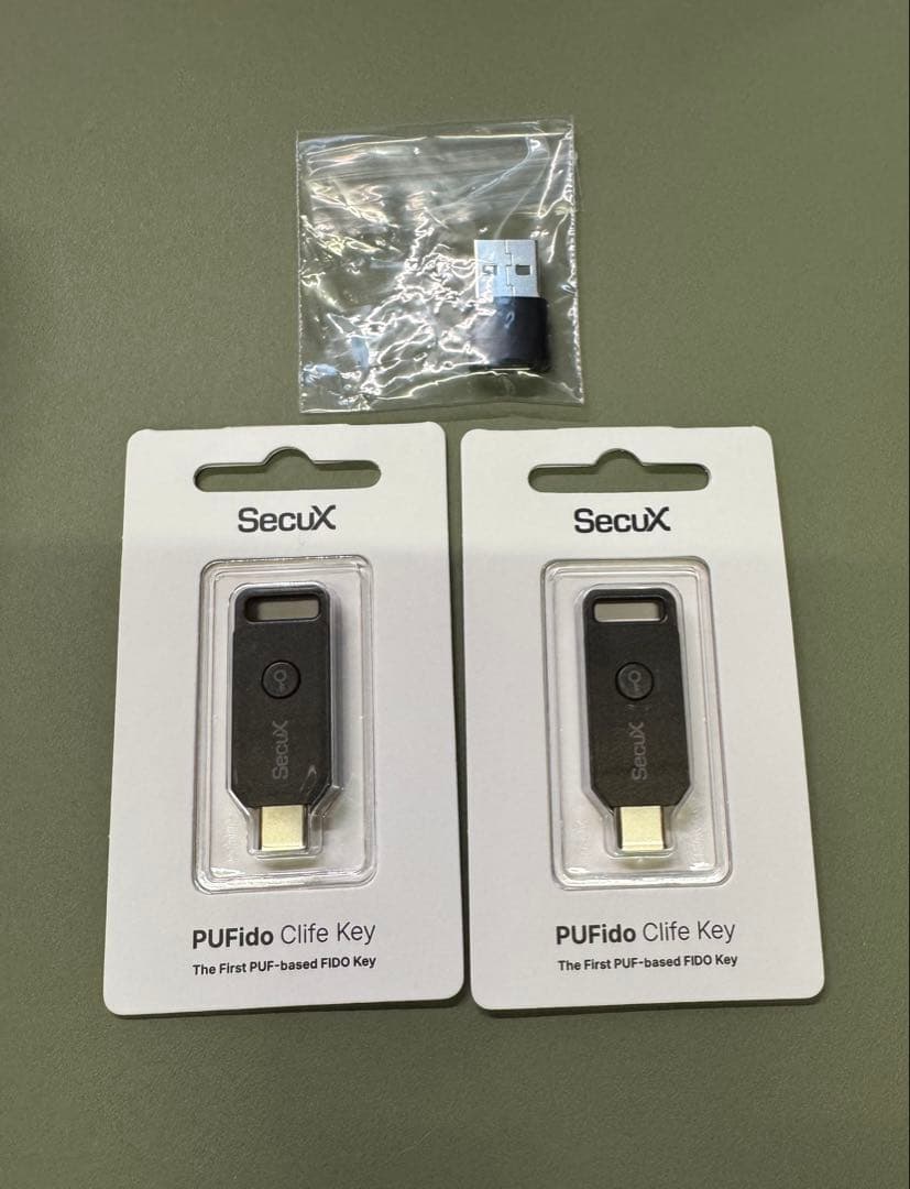 SecuX PUFido　パスワード漏洩から守る新時代の電子キー