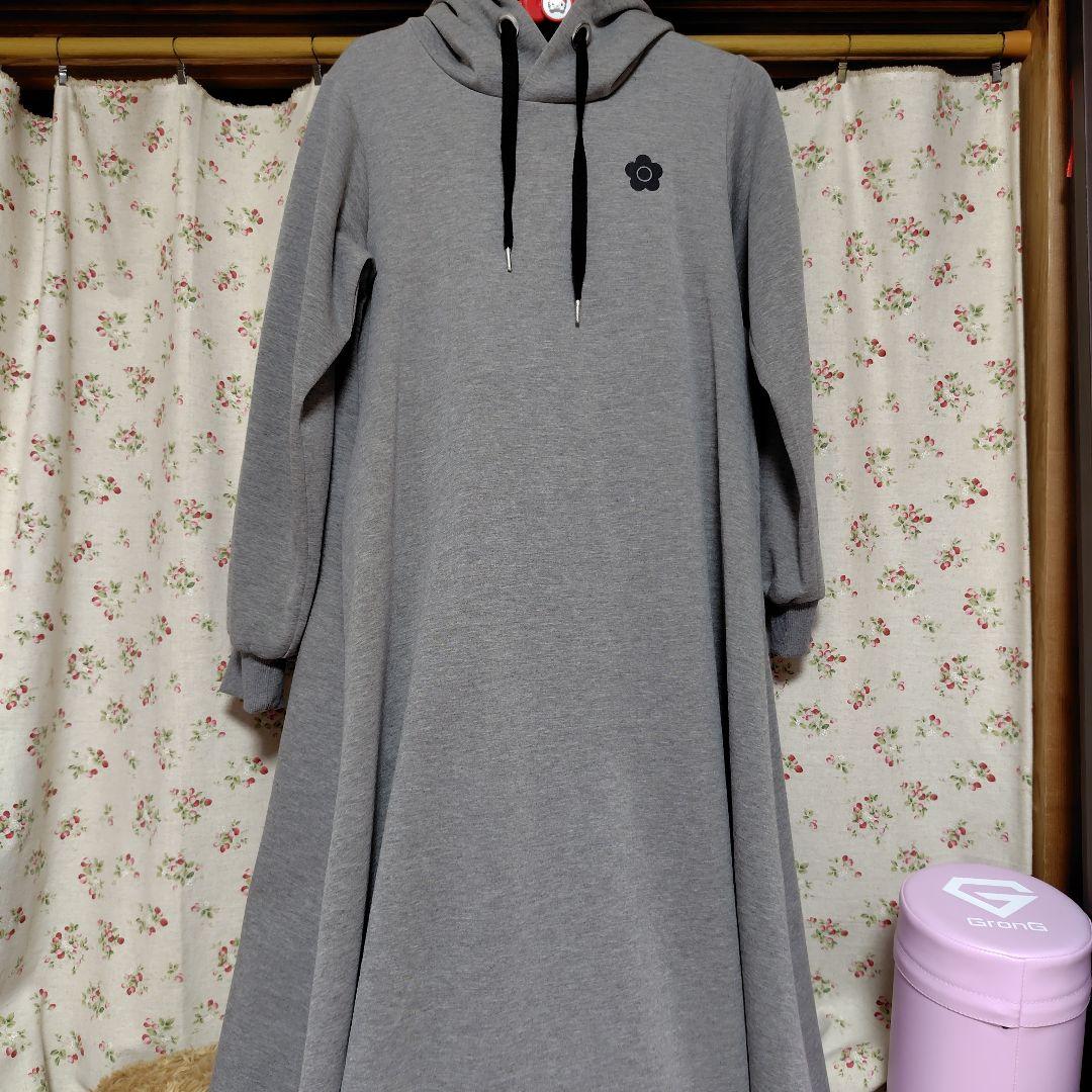 美品♪マリークワント パーカーワンピース♪グレー М