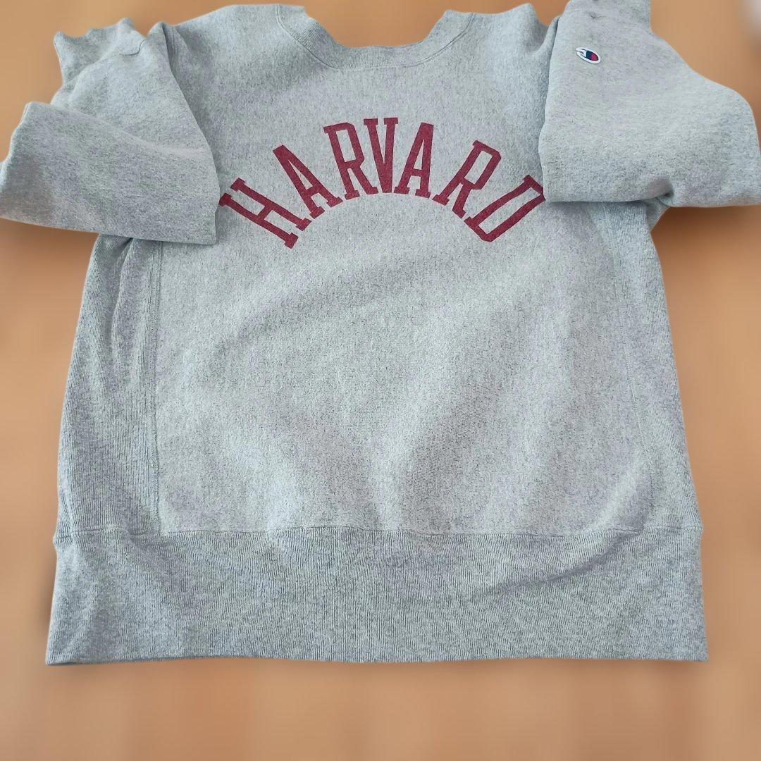 【L】チャンピオン　リバースウィーブ　赤タグ　ハーバード　harvard グレー