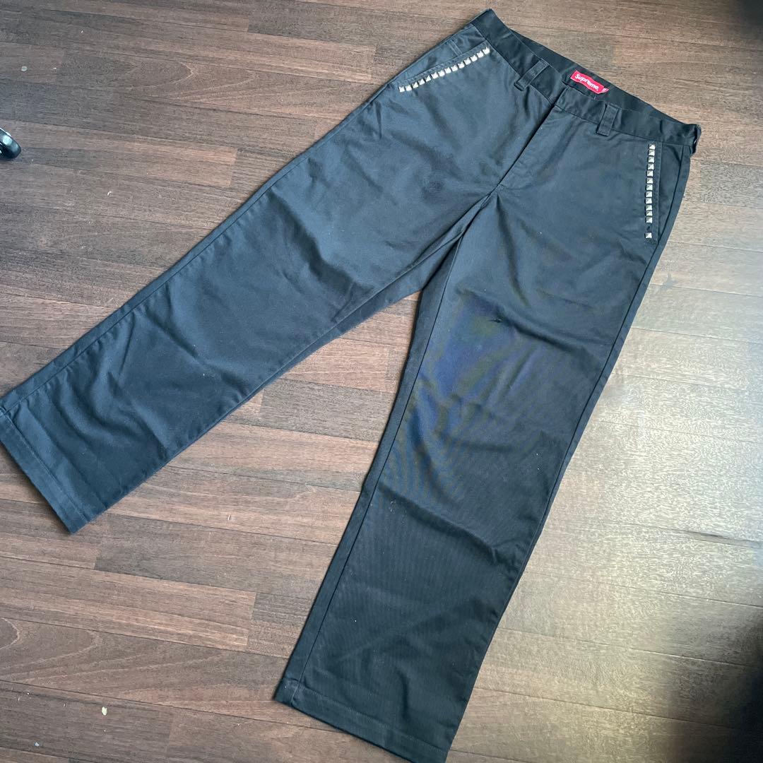 パンツ 32 supreme Studded Work Pant Black