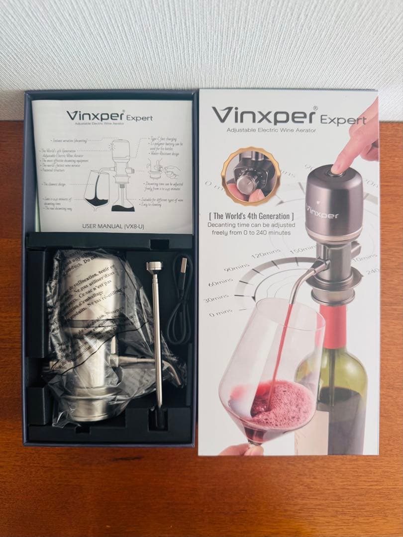 ワインデキャンター　Vinxper Expert 電動ワインエアレーター
