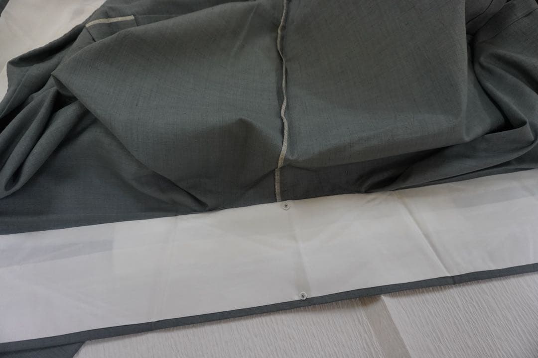 b*r様 オシドリ柄紬の付下げ（単衣仕立て）