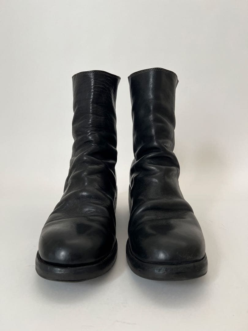 美品GUIDI 788Z バックジップブーツ ダブルソール サイズ42