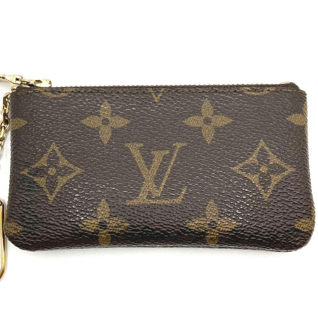 ルイヴィトン ポシェットクレ ケース モノグラム PVC レザー 小銭入れ