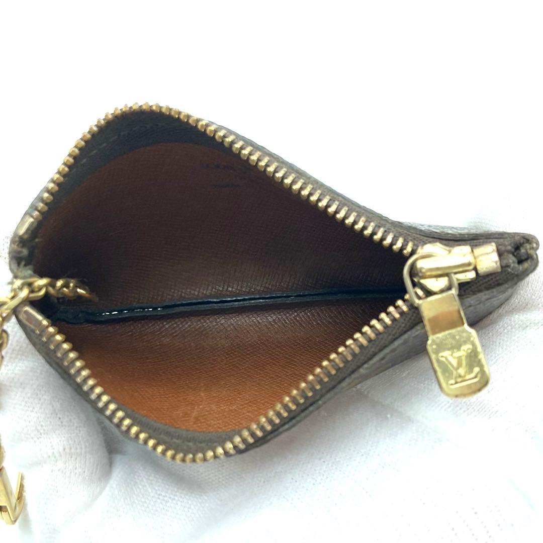 ルイヴィトン ポシェットクレ ケース モノグラム PVC レザー 小銭入れ