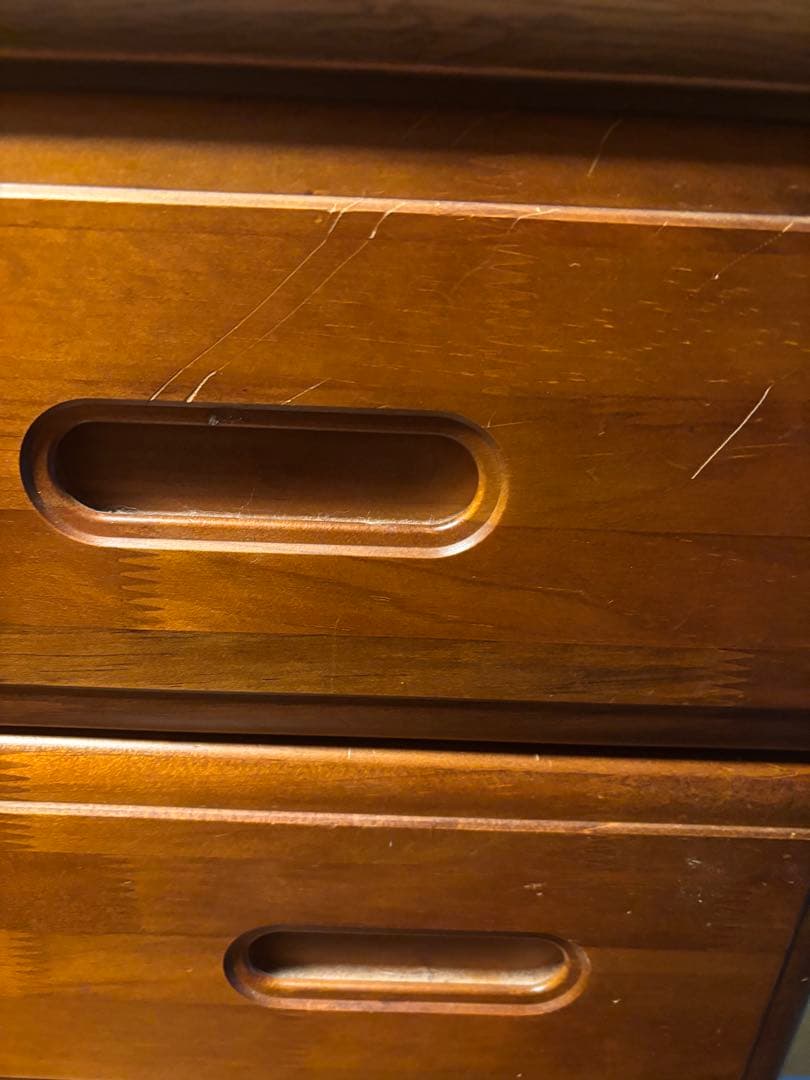 木製ブラウンチェスト 6引き出し