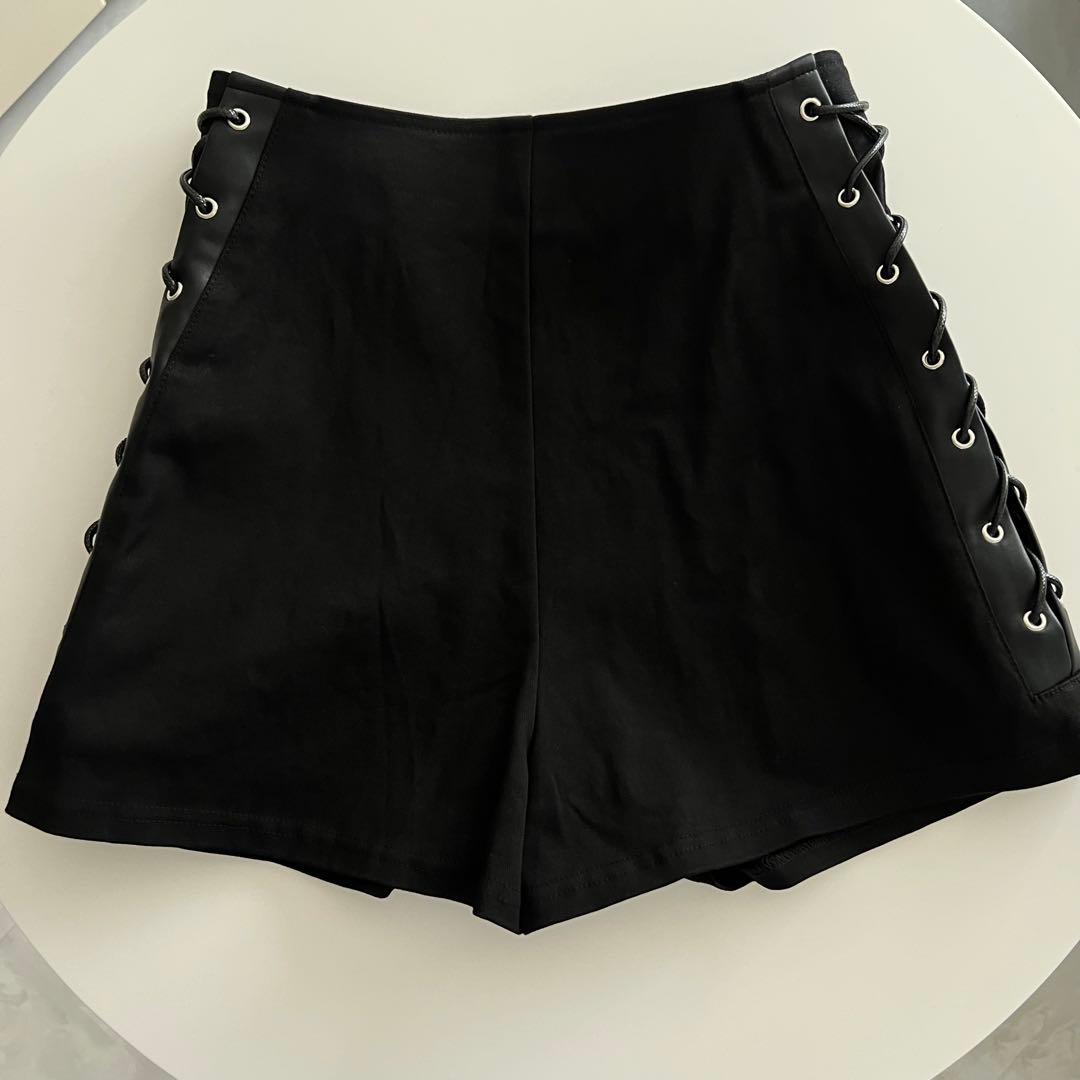 ダーリッチ darich 完売品 ハイウエストレースアップショートパンツ S