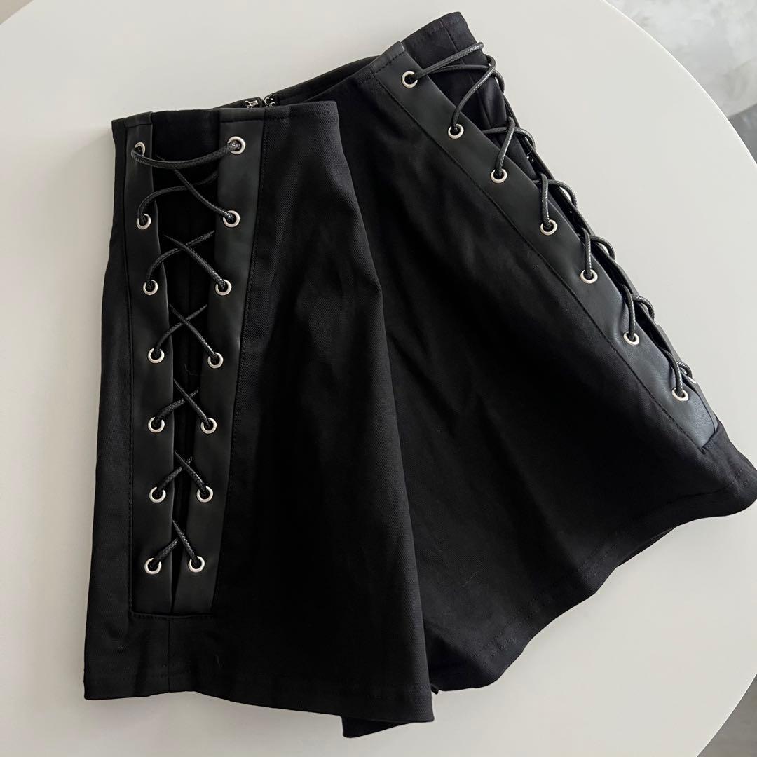 ダーリッチ darich 完売品 ハイウエストレースアップショートパンツ S