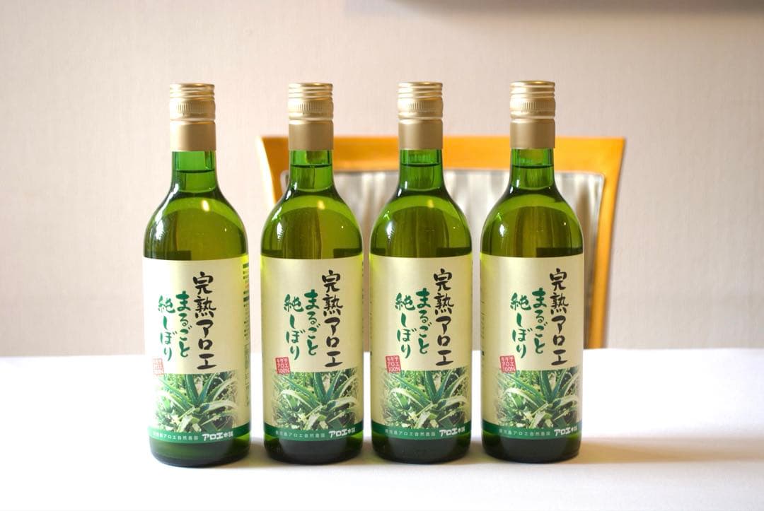 完熟アロエ、そのままの生命力を一滴に。 アロエ本舗　4本セット。