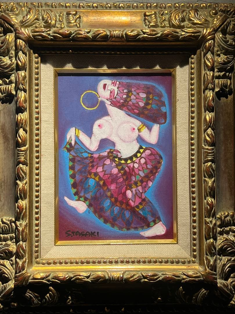 肉筆油彩画　作者不詳