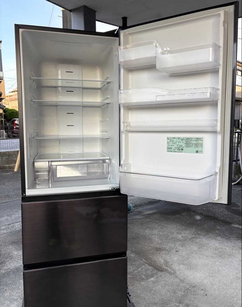 【255】 日立 自動製氷機付冷蔵庫 右開き375L 2020年製