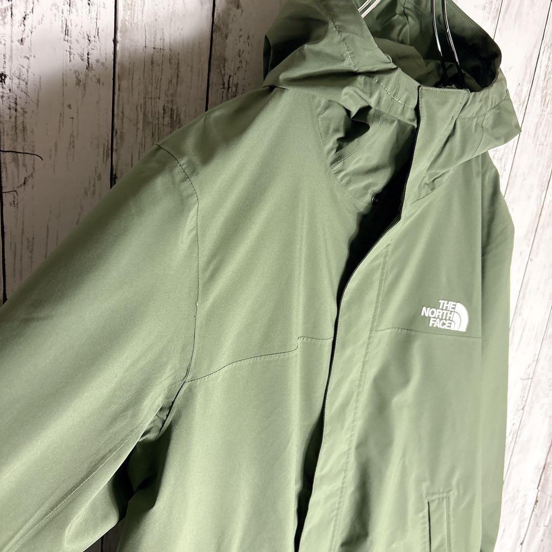 ノースフェイス フィッシュテール モッズコート XL オリーブ 刺繍ロゴ