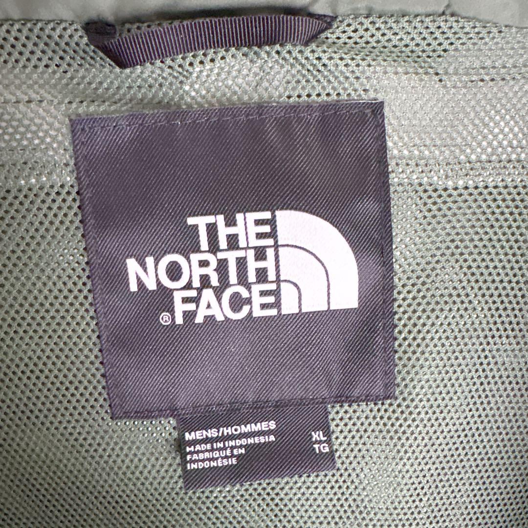 ノースフェイス フィッシュテール モッズコート XL オリーブ 刺繍ロゴ