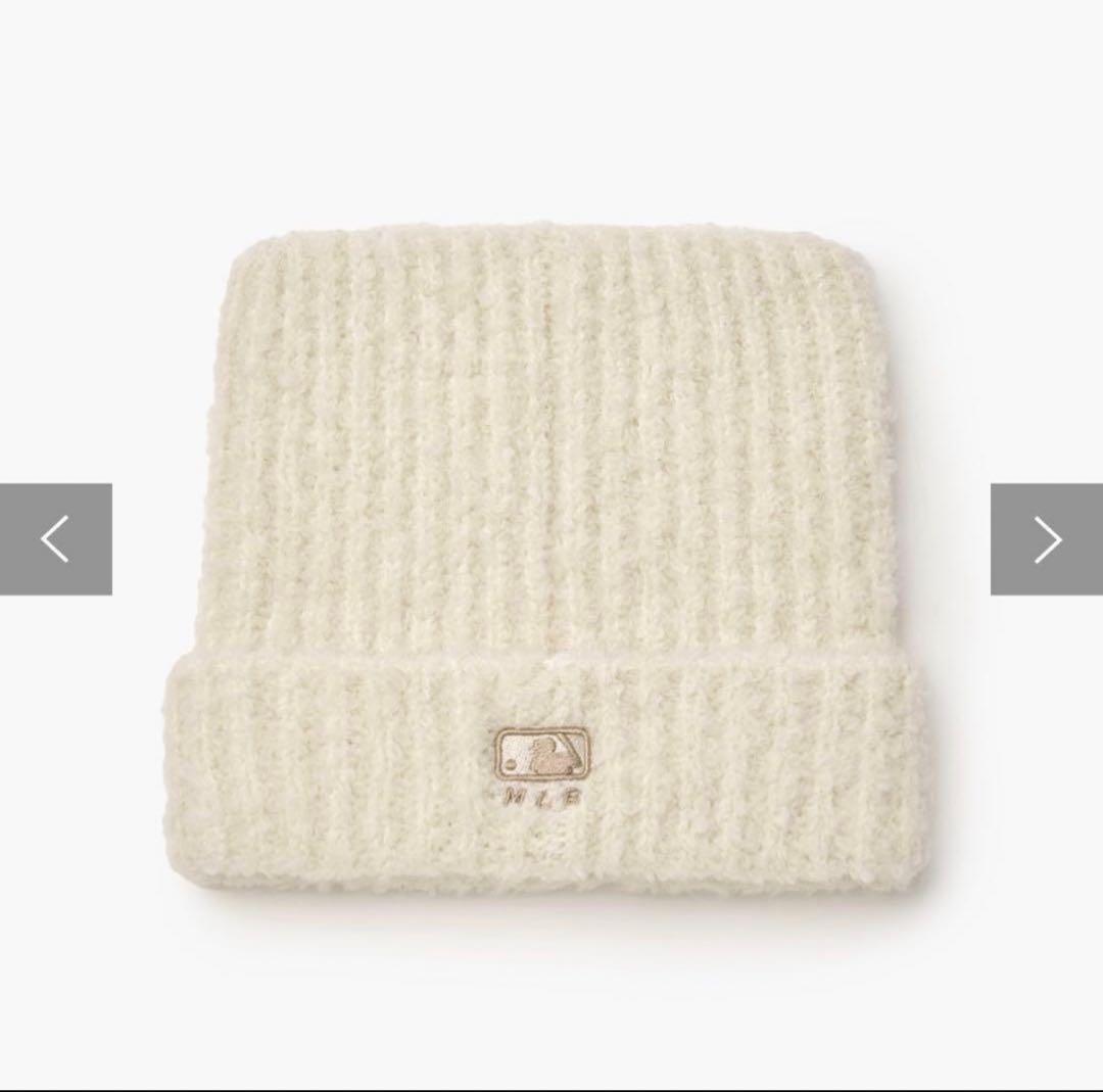 1点のみ☆カリナpick☆完売品☆MLB 猫耳 ミャオン ビーニー 白 TWS