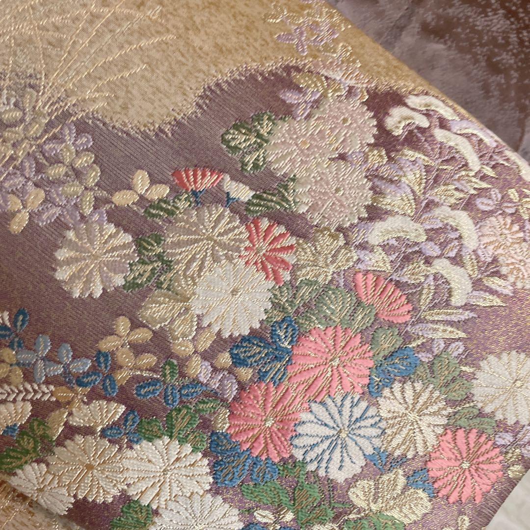 訪問着　フルセット　雪輪　松と梅　鹿の子絞り　金彩加工　手刺繍　着物　Q5