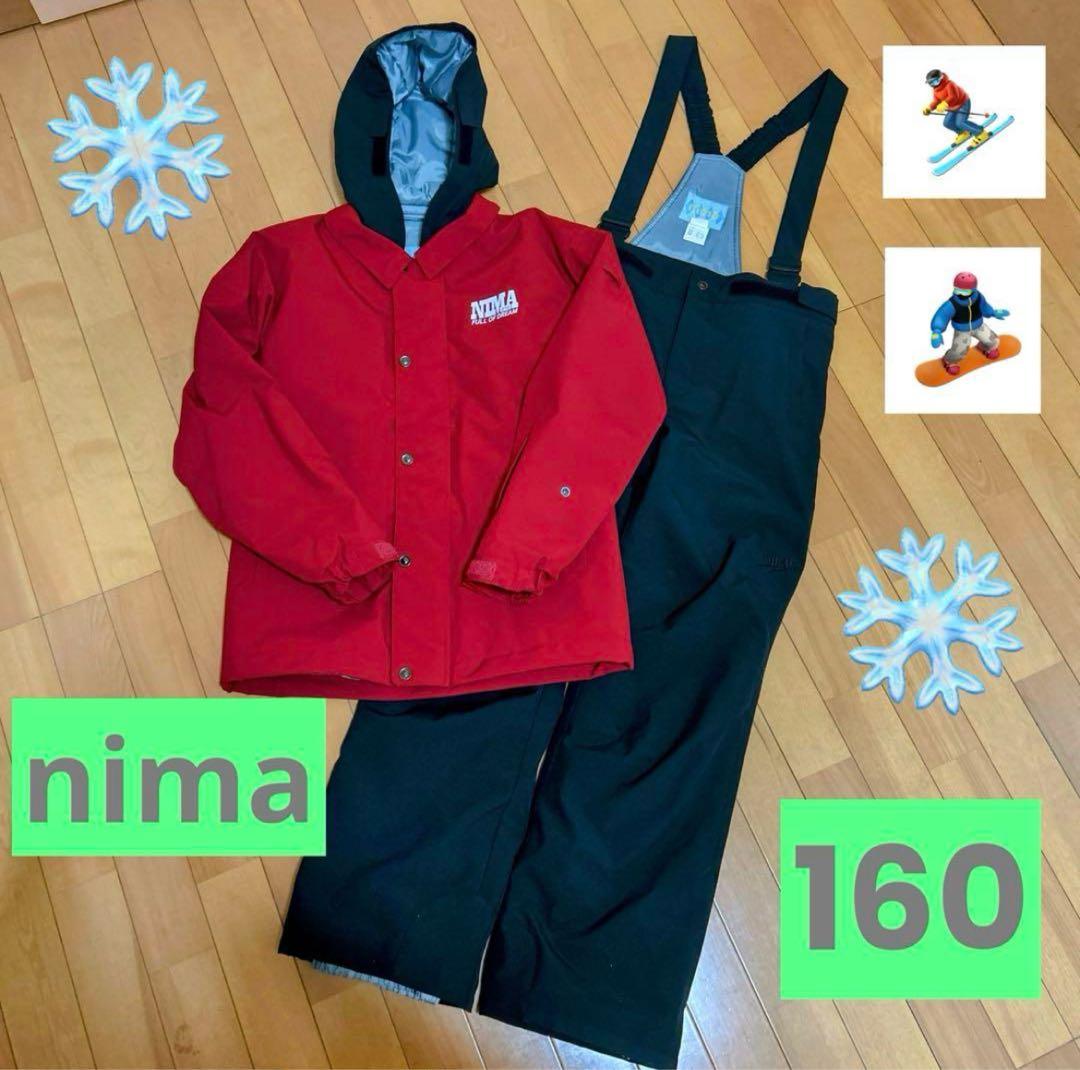 美品 nima スキーウェア ボードウェア上下セットスノーボード 男女兼用 m