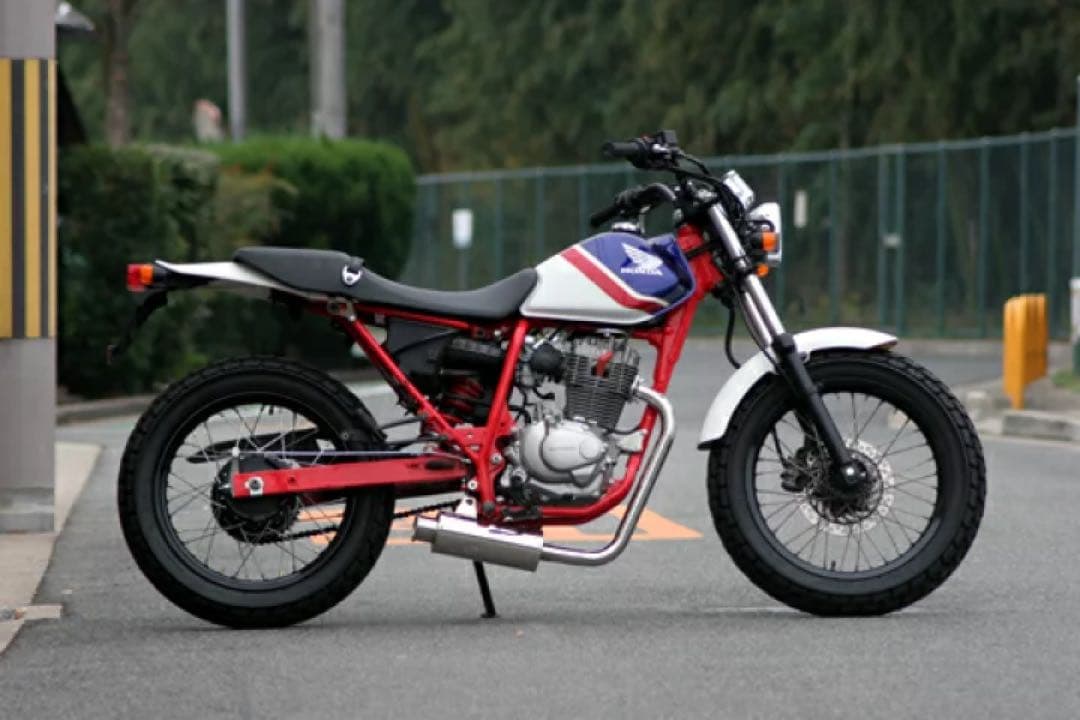 新品HMS ホンダ FTR223 100φ砲弾マフラーSUS (Type2)