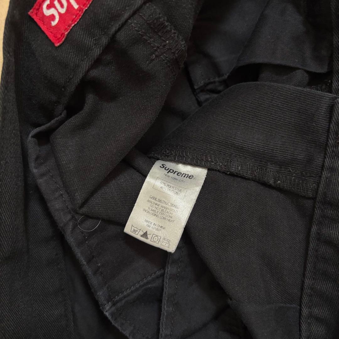 Supreme 黒 チノパン 34