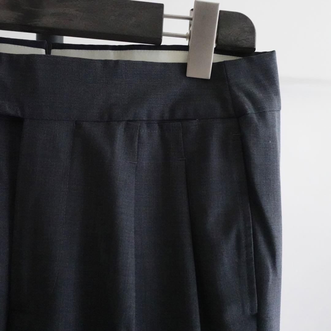 【イタリア製】Entre Amis ウールグルカトラウザーズ　グレー　46