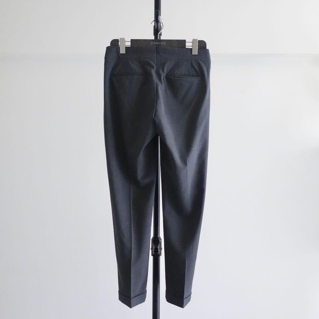 【イタリア製】Entre Amis ウールグルカトラウザーズ　グレー　46