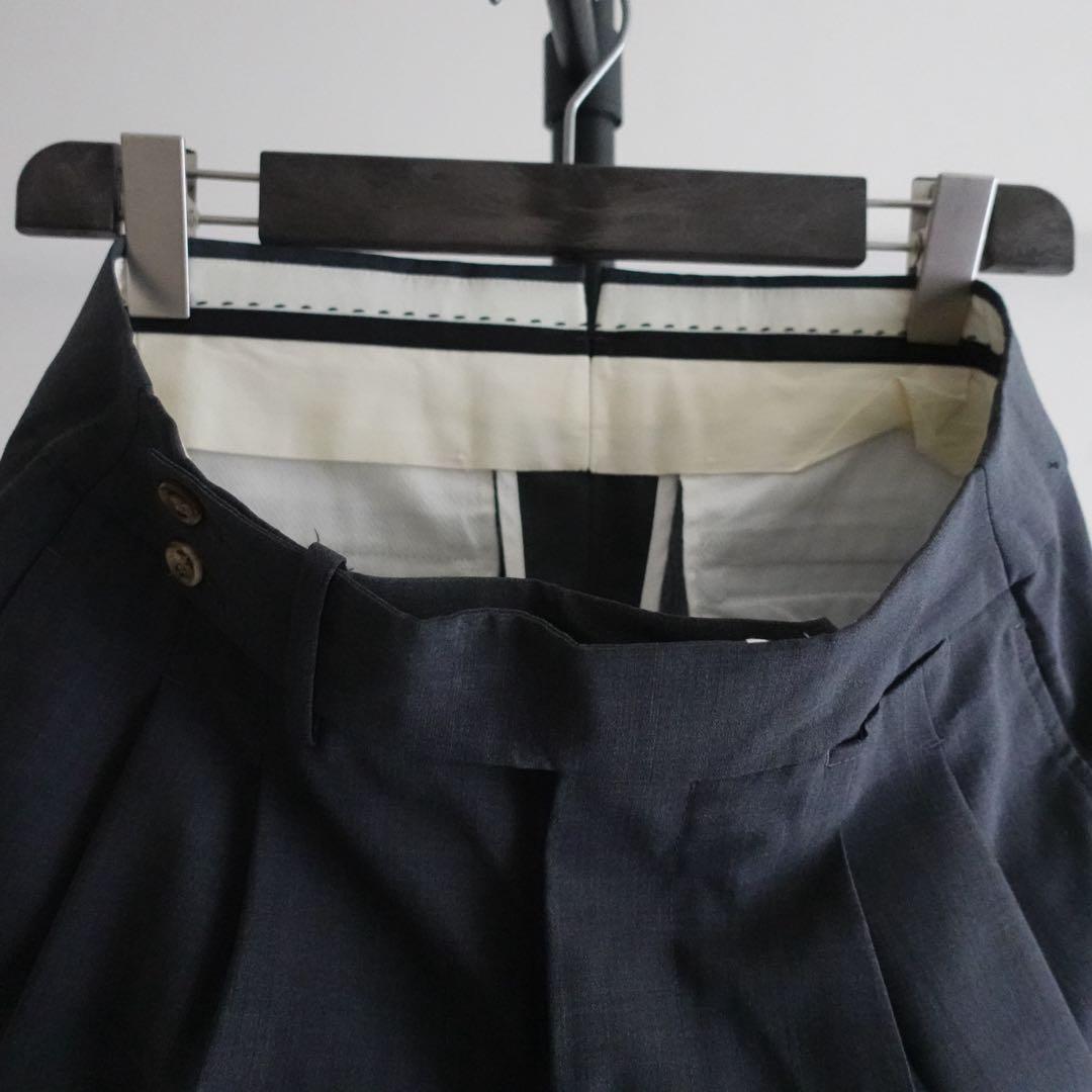 【イタリア製】Entre Amis ウールグルカトラウザーズ　グレー　46