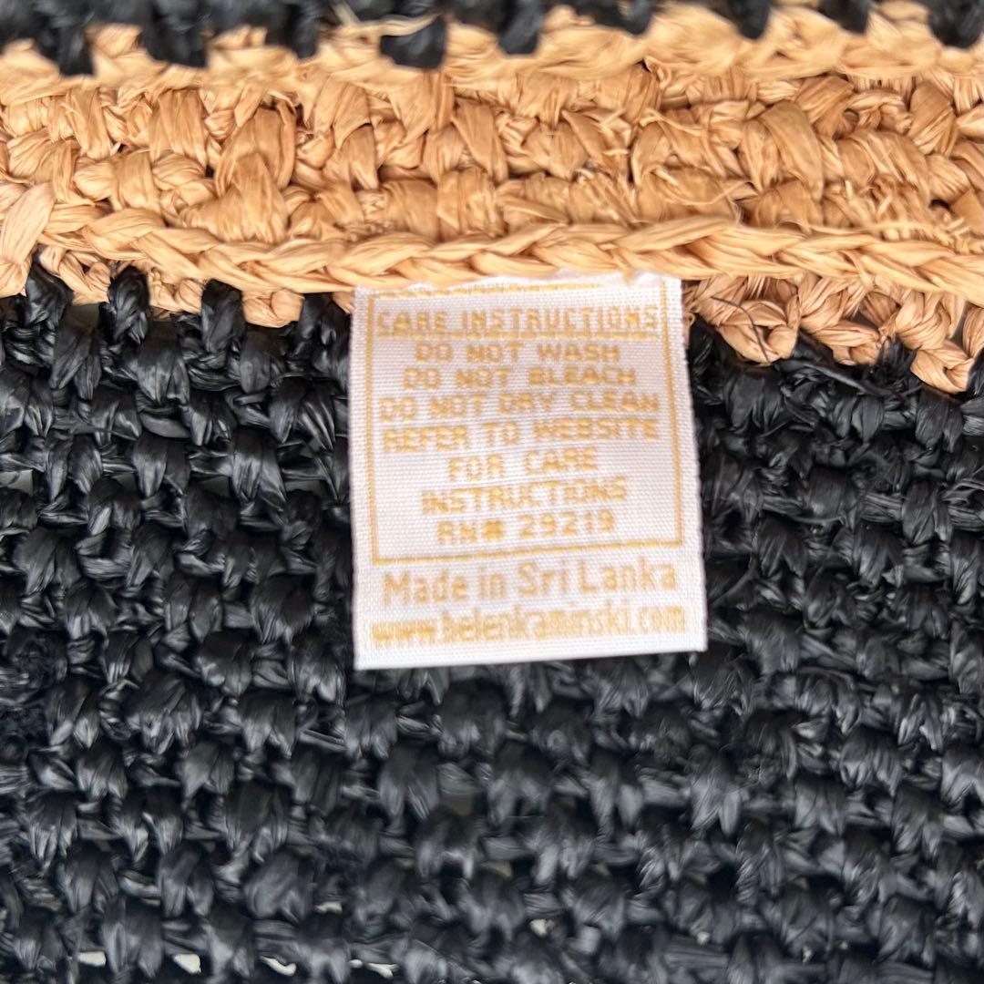 ヘレンカミンスキー ラフィア 肩掛け かごバッグ トートバッグ 大容量