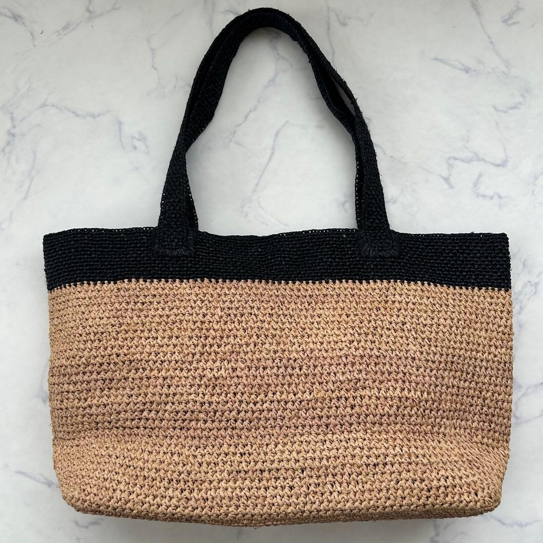 ヘレンカミンスキー ラフィア 肩掛け かごバッグ トートバッグ 大容量