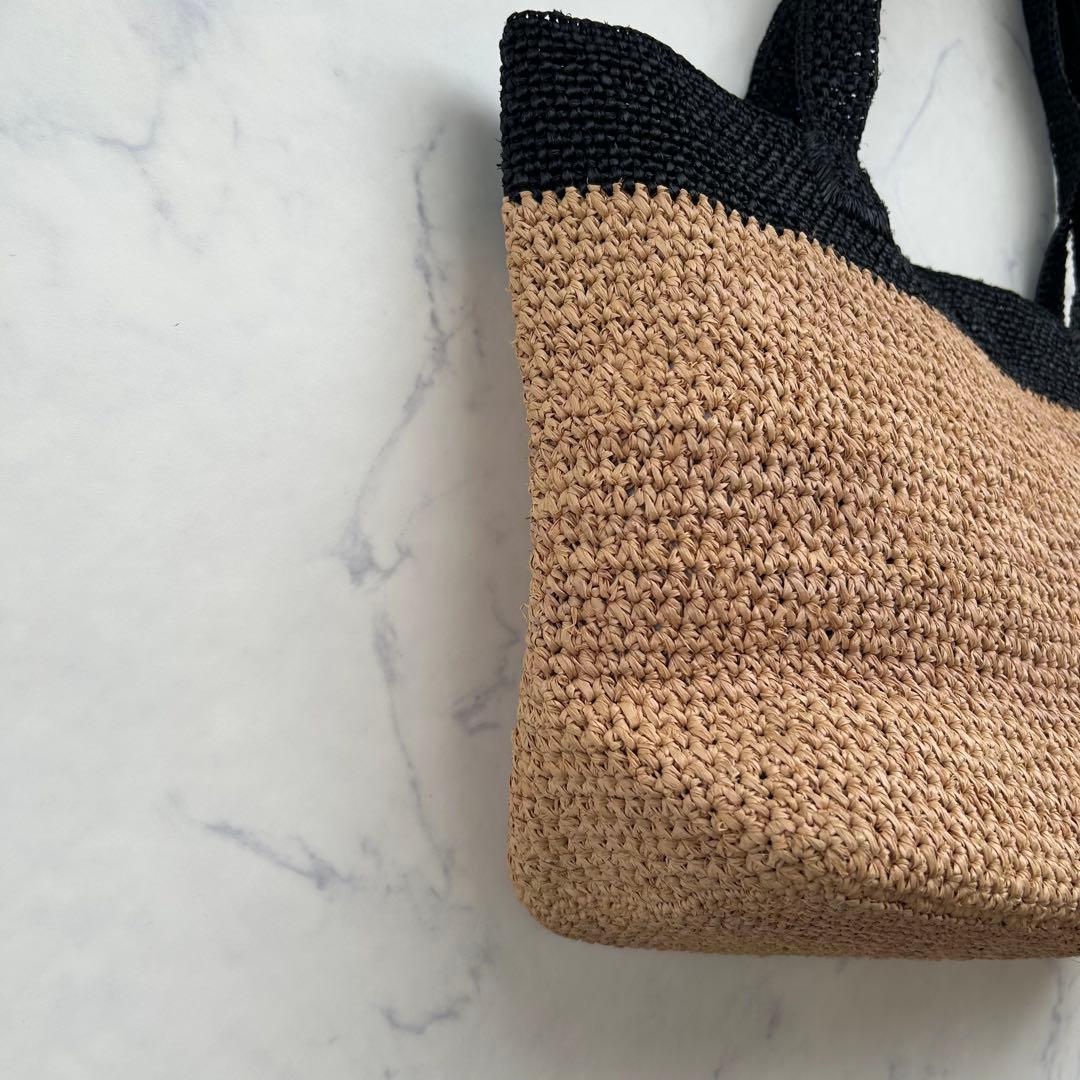 ヘレンカミンスキー ラフィア 肩掛け かごバッグ トートバッグ 大容量