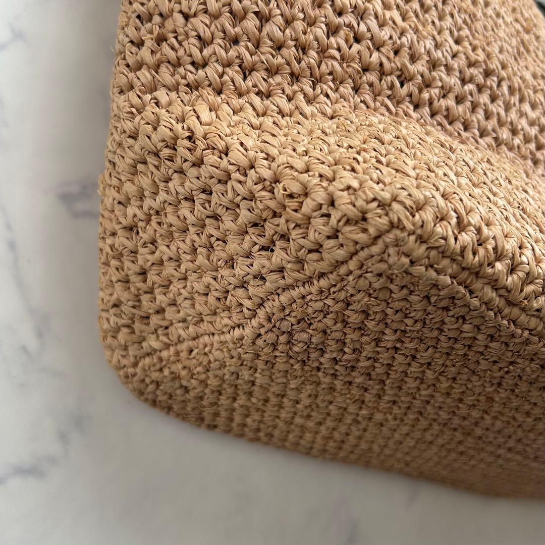 ヘレンカミンスキー ラフィア 肩掛け かごバッグ トートバッグ 大容量