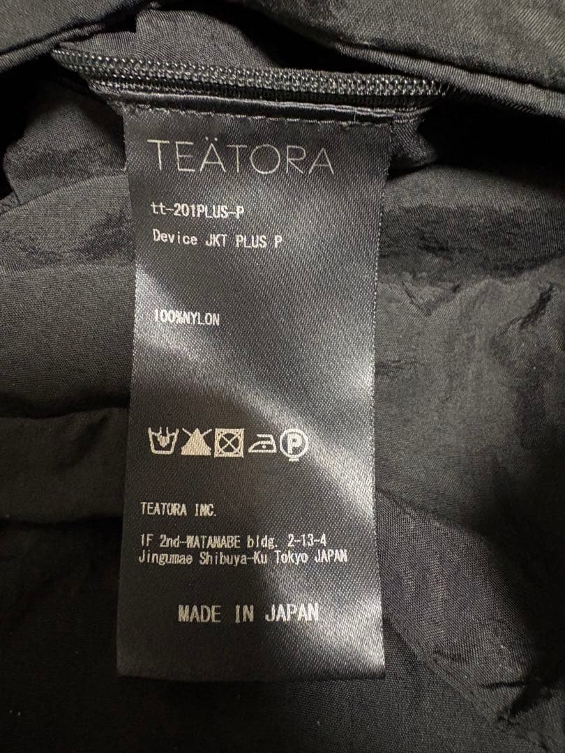 TEATORA DEVICE JACKET PLUS packable 黒 2