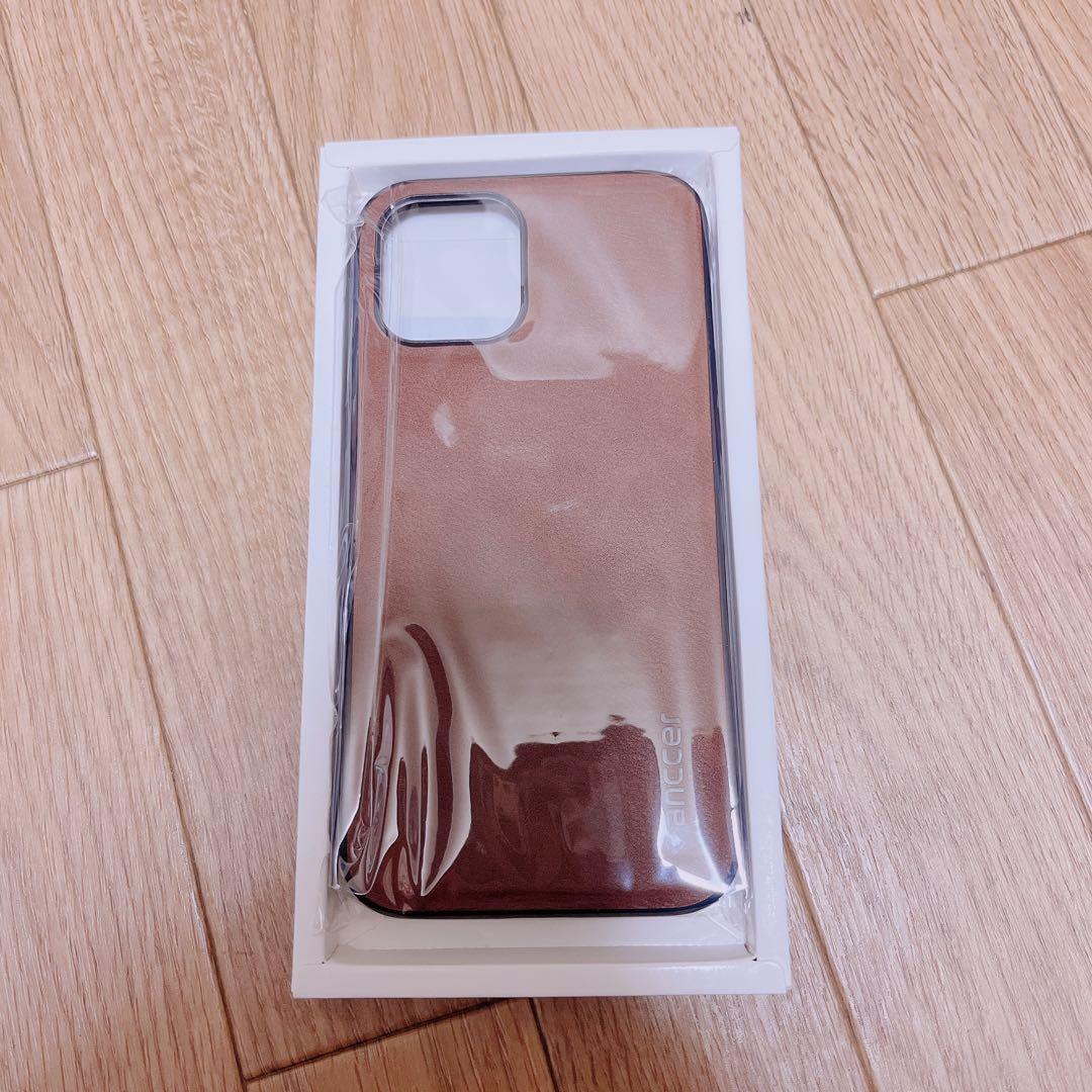 【anccer】 スマホケースiphone12 6.7インチ (ブラウン)