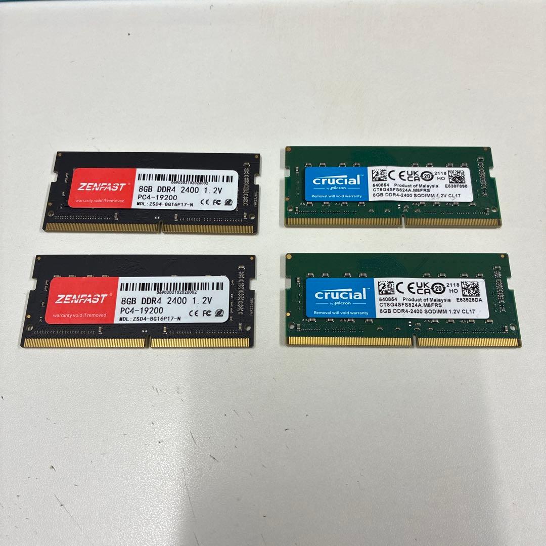 【送料込・中古・匿名配送】SO-DIMM DDR4 8GBメモリ4枚セット