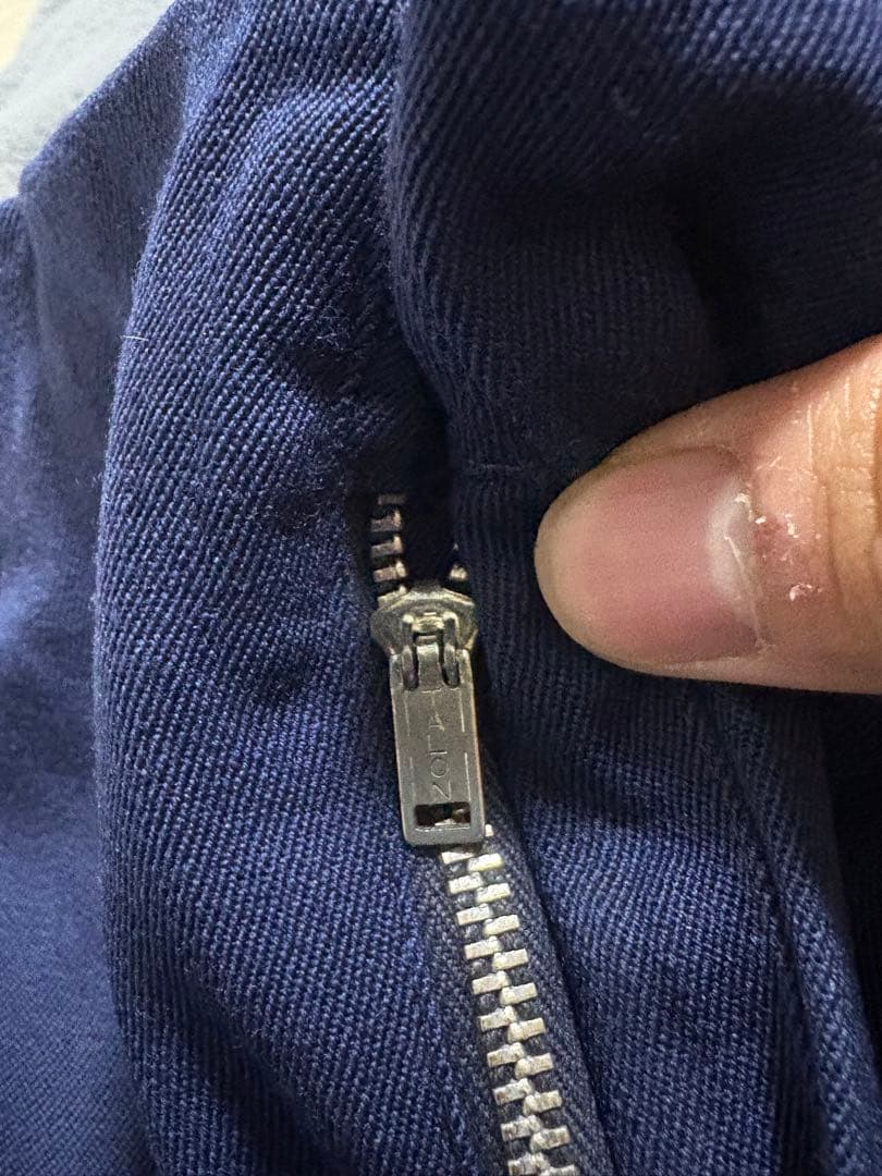 50s 60s スラックス ウール レーヨン ワイド ネイビー