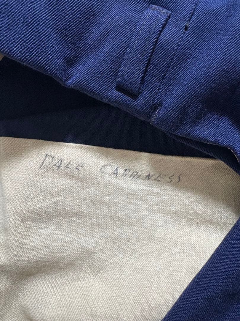 50s 60s スラックス ウール レーヨン ワイド ネイビー