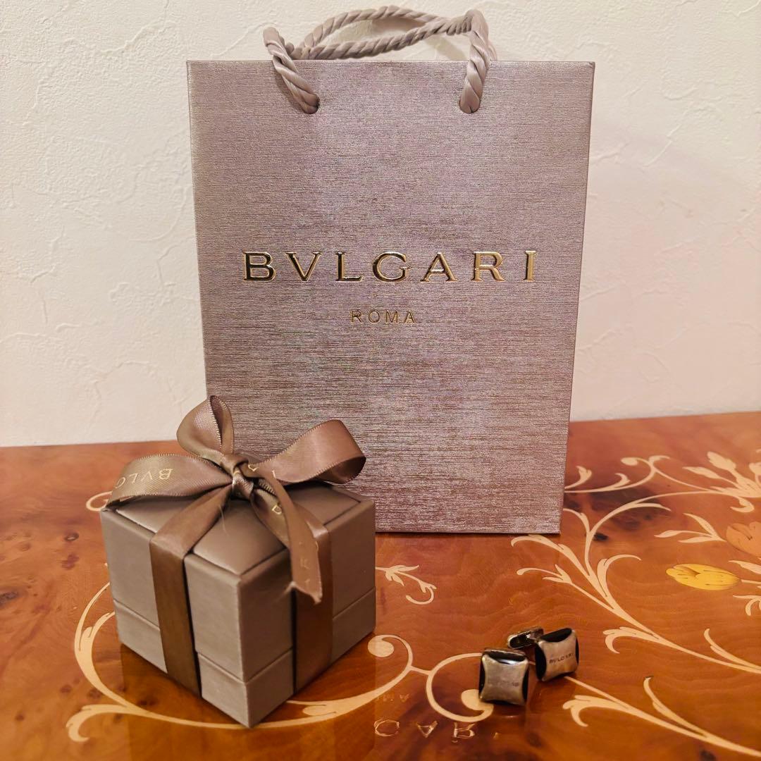 ブルガリ カフス カフリンクス アンティークゴールドBVLGARI