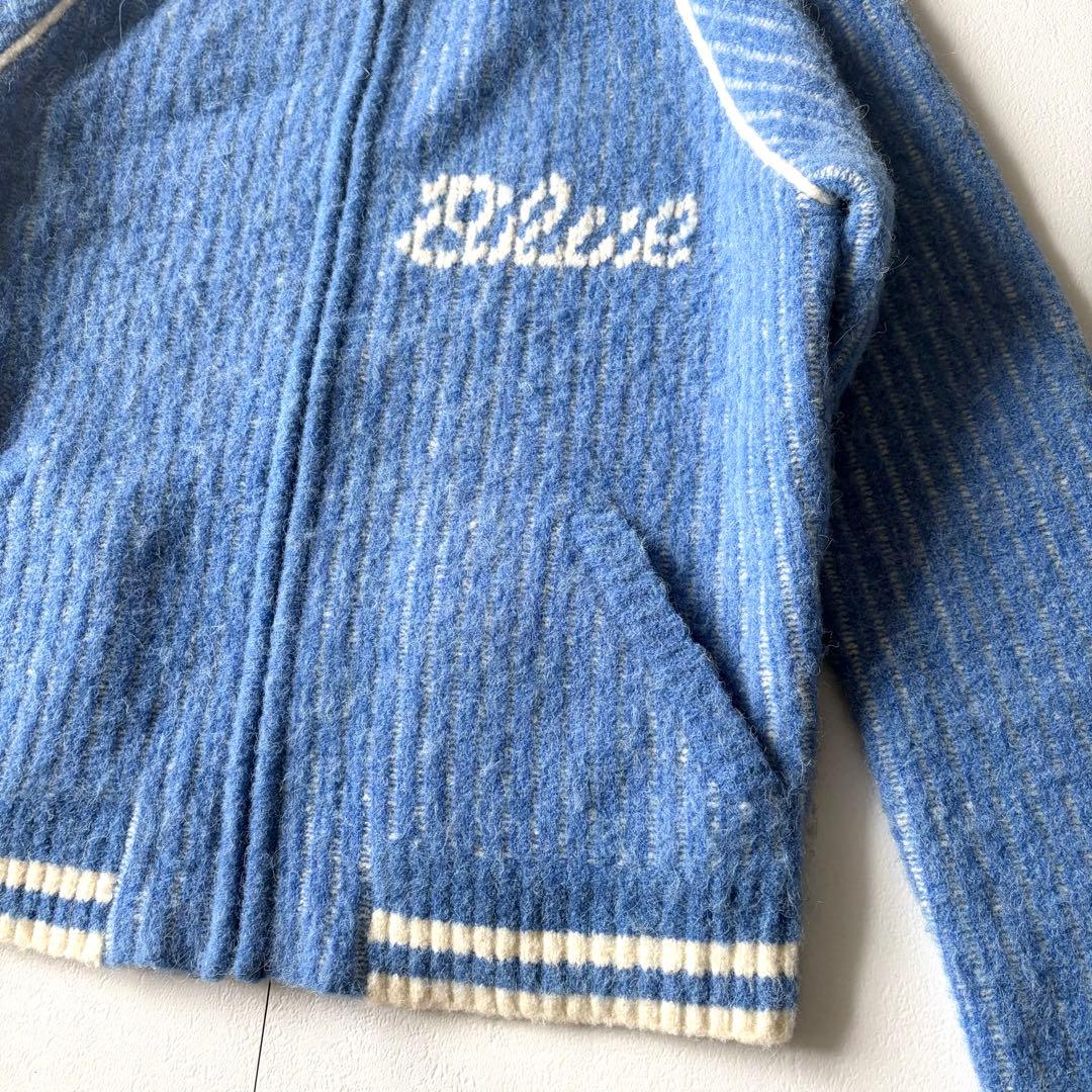 バーバリーブルーレーベル　アルパカ混　ジップアップ　カーディガン　M