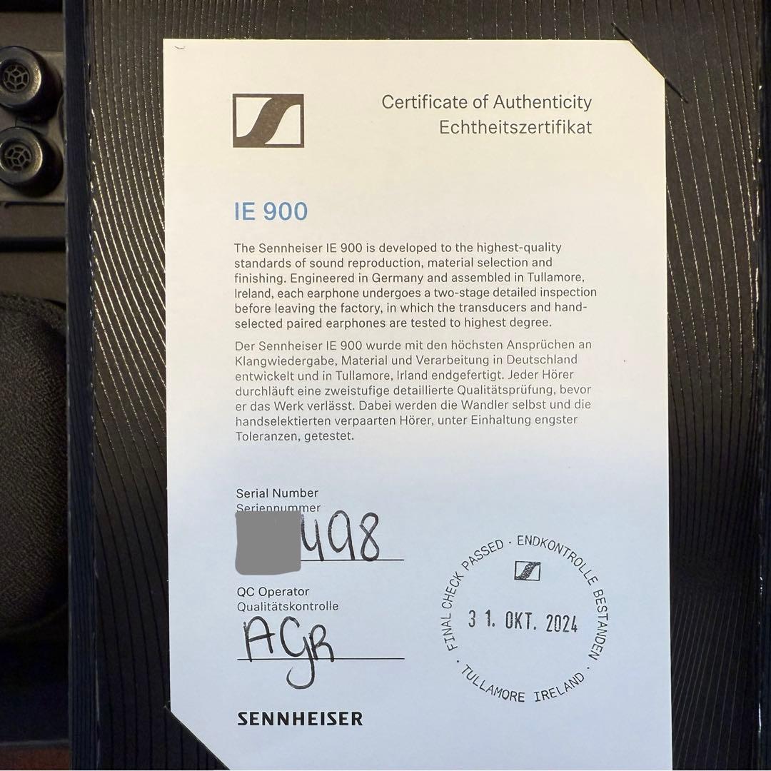 【極美品・正規品】ゼンハイザー IE900 イヤホン ie900