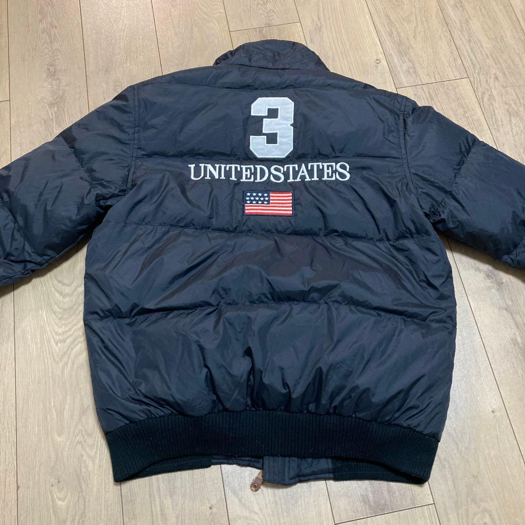 ラルフローレンダウンジャケット L ブラック　ビックポニー　ビンテージ