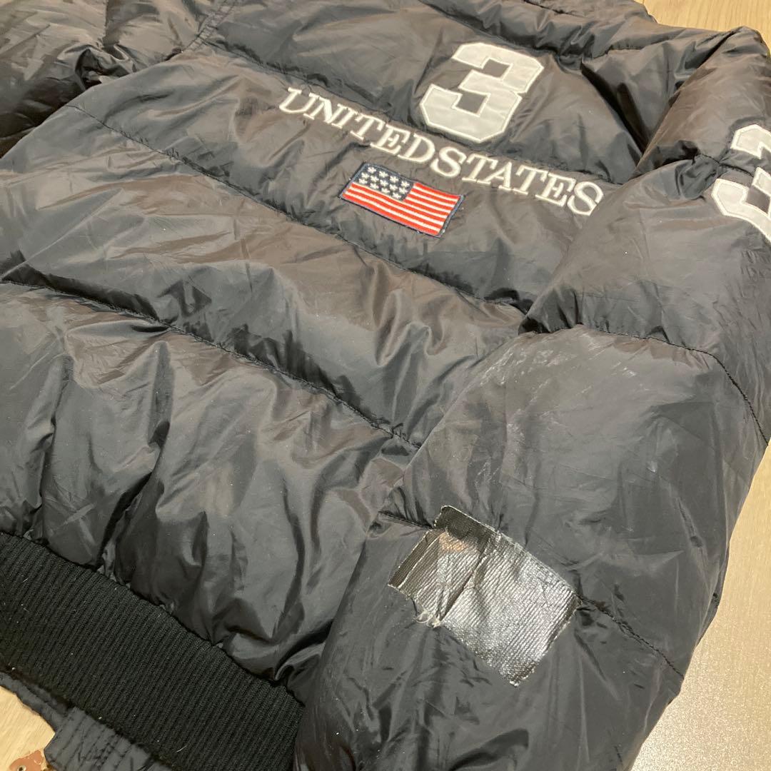 ラルフローレンダウンジャケット L ブラック　ビックポニー　ビンテージ